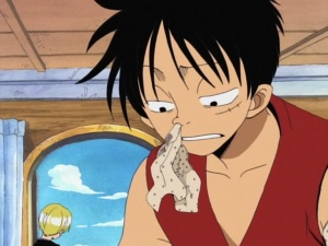 AS CORES DA ROUPA DO LUFFY, IGUAIS A DE UMA BORRACHA KKKKKK MUITO